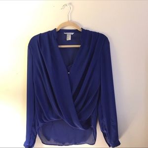 H&M royal blue blouse